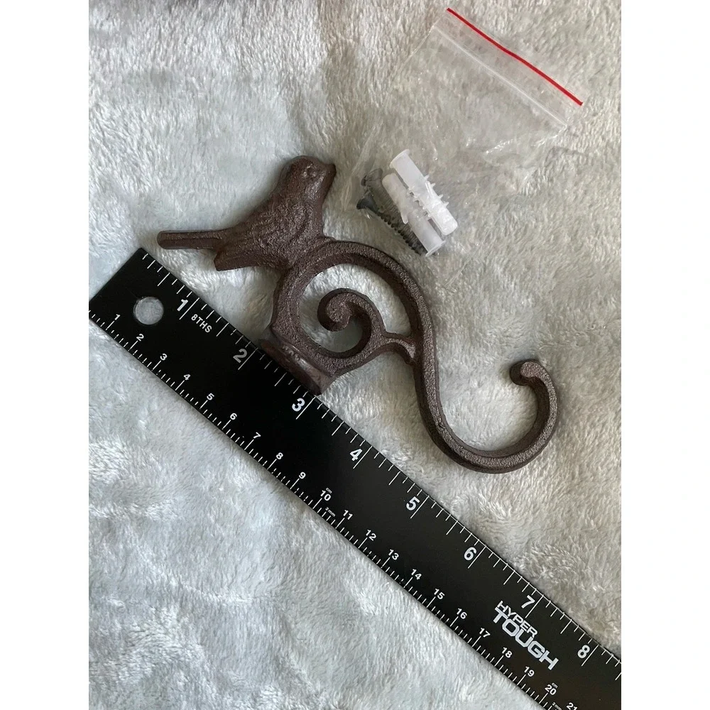Cast Iron Rustic Bird Wall Hook Coat Towel Key Hook Farmhouse Decor Cottagecore